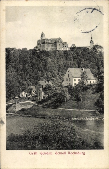 Postcard Rochsburg Lunzenau in Saxony, Rochsburg Castle