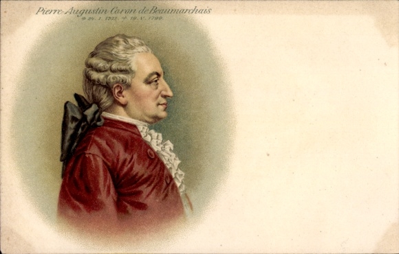 Chromo-Litho Pierre Augustin Caron de Beaumarchais