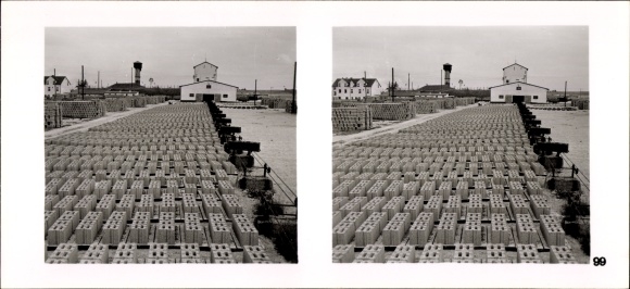 Stereo spatial image Photo The NS model companies 1937-38 No. 98 Hubaleck &amp; Cie. pumice building materials plants