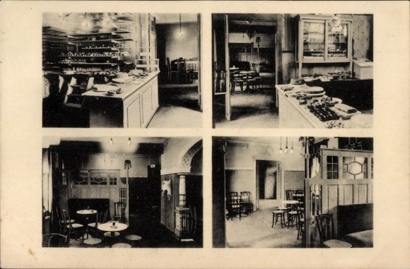Postcard Treuenbrietzen in Brandenburg, Confectionery and Café E. Protz, Großstraße 66