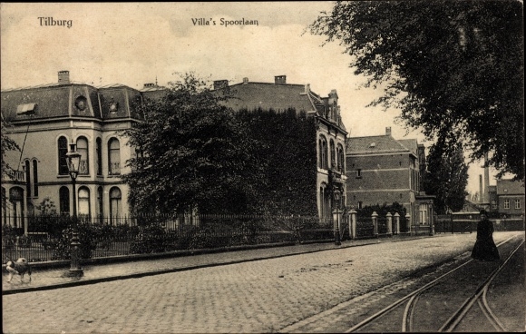 Ak Tilburg Noord-Brabant Nederland, Villa's Spoorlaan
