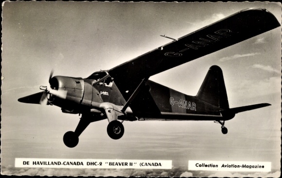 Postcard De Havilland Canada DHC-2 Beaver II, observation aircraft