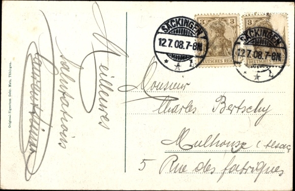 Postcard Waldshut Tiengen on the High Rhine Baden Wuerttemberg, Rheinfelden, Säckingen, Laufenburg