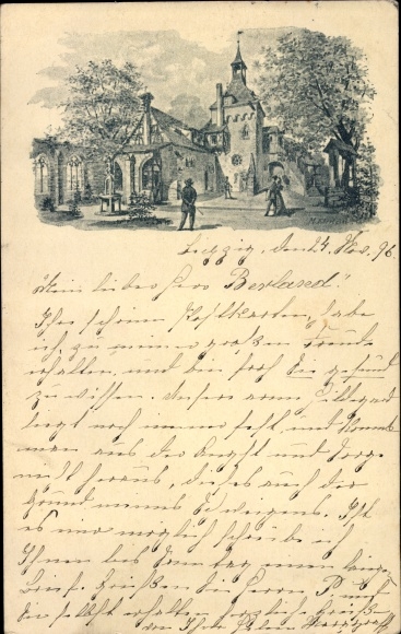 Chromo-Litho Nuremberg in Middle Franconia, Bavarian State Exhibition 1896