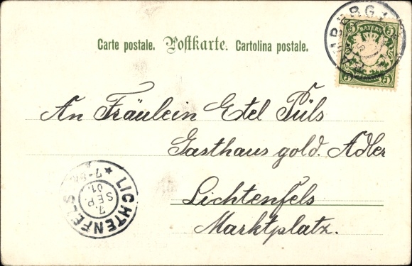 Artist Postcard Döcker, E, people pray at the table, give us our daily bread today