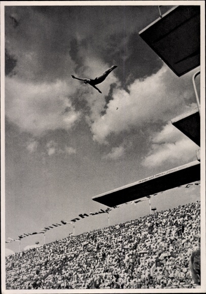 Sammelbild Olympia 1936, Turmspringer Marshall Wayne