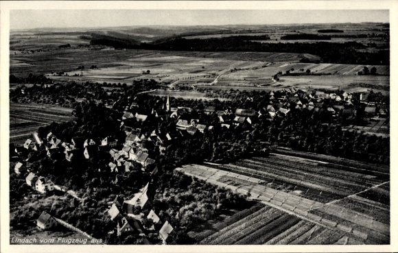 Postcard Lindach Schwäbisch Gmünd in Württemberg, aerial photograph