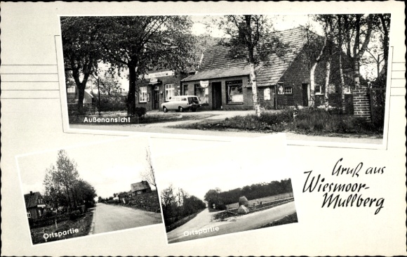 Postcard Mullberg Wiesmoor in East Frisia, restaurant, exterior view, local section
