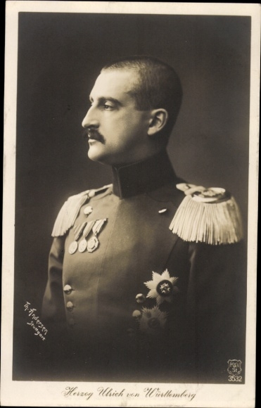 PC Duke Ulrich of Württemberg, portrait in uniform