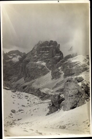 foto Zuid-Tirol Italië, Rosengartenspitze in de Dolomieten 1912
