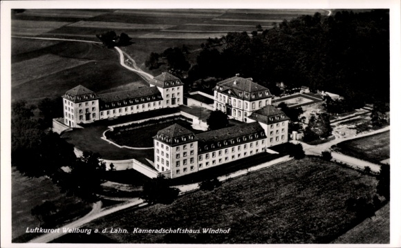 Ak Weilburg an der Lahn Hessen, Kameradschaftshaus Windhof, Luftkurort Weilburg a. d. Lahn