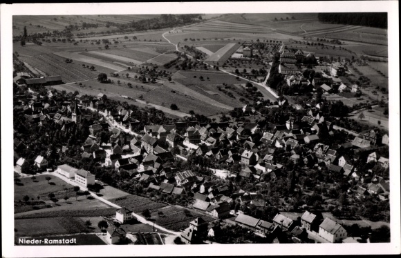 PC Nieder Ramstadt Mühltal in the Odenwald, aerial photo