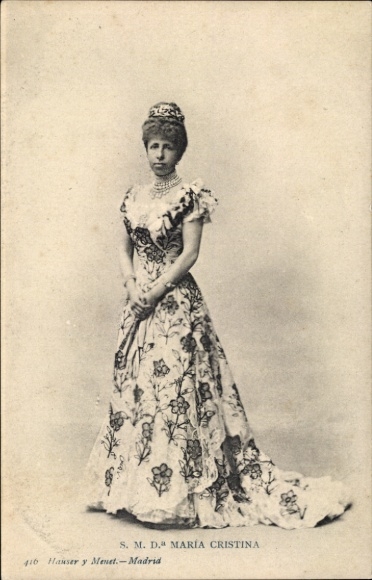 Postcard Maria Christine of Austria, Maria Cristina, Queen of Spain