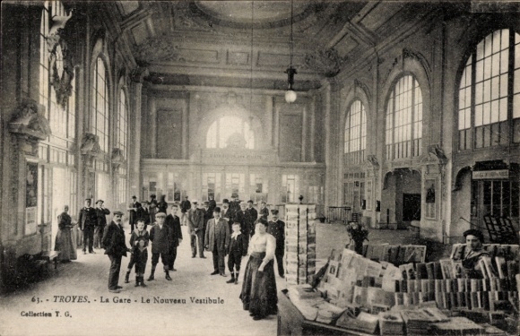 Ak Troyes Aube, treinstation, vestibule