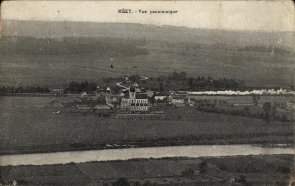 Postcard Mézy sur Seine Yvelines, Panorama