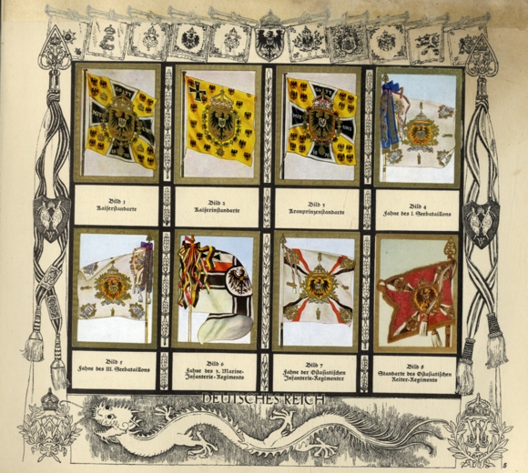 Glorious flags of German history Bulgaria flag pictures collector&#39;s picture album Bulgaria cigarette fa