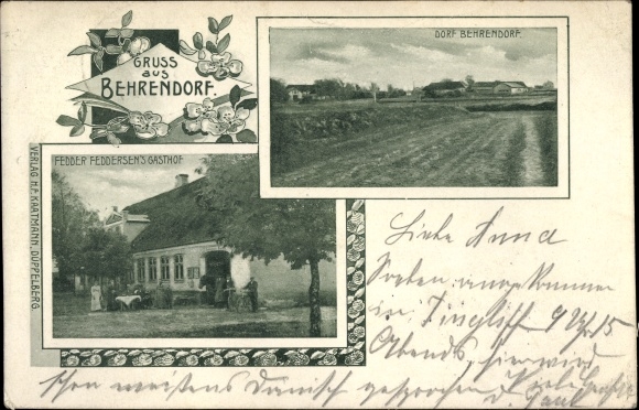 PC Behrendorf near Husum North Sea, partial view, Gasthof Fedder Federsen