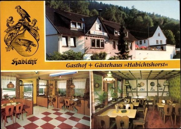 Postcard Bad Berleburg in Westphalia, inn and guest house Habichtshorst