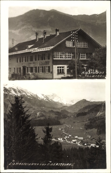 Foto Ak Langenwang Fischen im Allgäu in Schwaben, Gasthaus Illertal, Totalansicht vom Ort