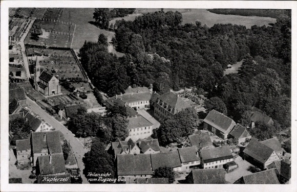 Postcard Kupferzell in Württemberg, aerial photograph