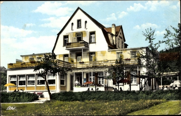 Postcard Bad Bocklet in Lower Franconia, spa pension