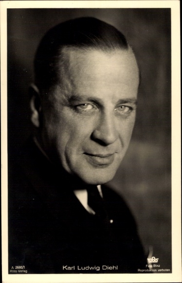 Postcard actor Karl Ludwig Diehl, portrait, Ross Verlag A 2680/1
