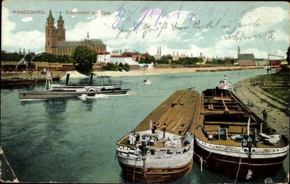 50 Ak Magdeburg Elbe, diverse Ansichten, kleinformatig