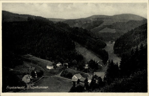 Postcard Schübelhammer Schwarzenbach am Wald Upper Franconia, Wallenfels, total view