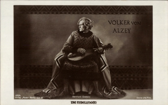 Ak-acteur Bernhard Goetzke als Volker von Alzey, Nibelungen, Ross Verlag 672 4