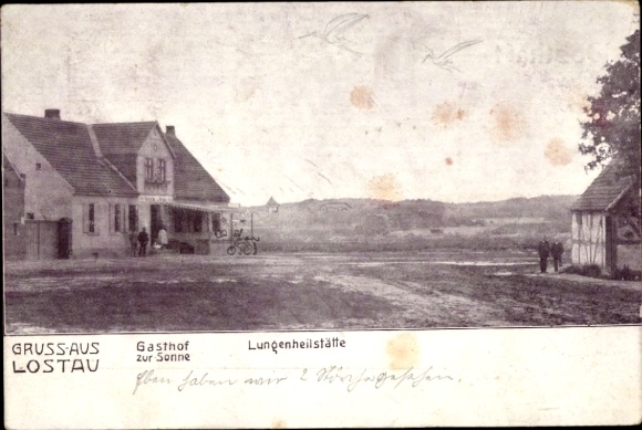 Ak Lostau Möser Jerichower Land, Gasthof zur Sonne, Lungenheilstätte
