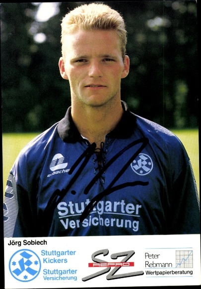 Autograph card footballer Jörg Solbach, Stuttgarter Kickers, autograph