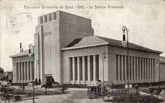 Postcard Gent Gent East Flanders, International Exhibition 1913, German Section