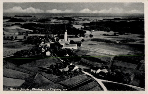 Ak Oberbergkirchen Oberbayern, Fliegeraufnahme