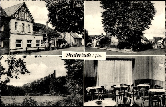 Postcard Puderbach in the Westerwald, Gasthof Brüder Weber