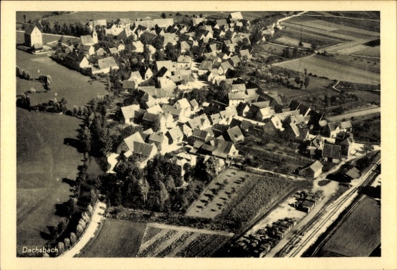 Ak Dachsbach an der Aisch Mittelfranken, Fliegeraufnahme