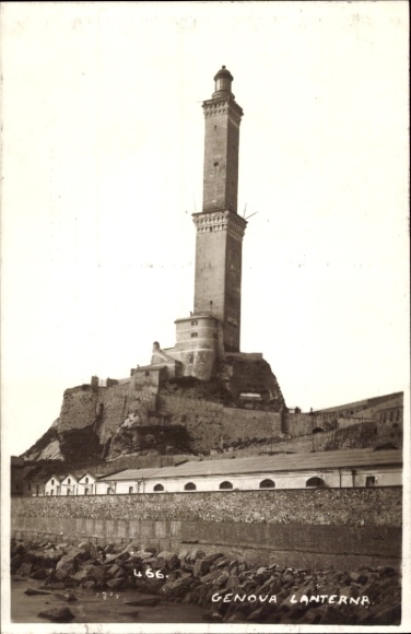 Postcard Genova Genoa Liguria, lighthouse