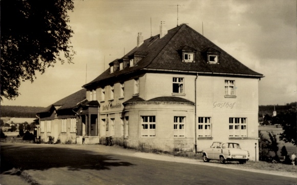 Postcard Hammerbrücke in Vogtland, Gasthof Hammerbrücke 1.Vogtl Gasthof