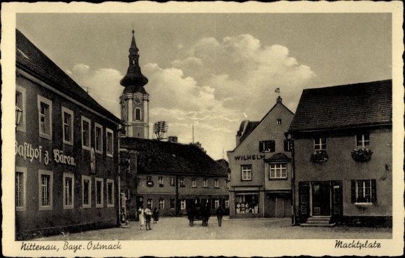 Ak Nittenau in der Oberpfalz, Marktplatz, Gasthof zum Bären