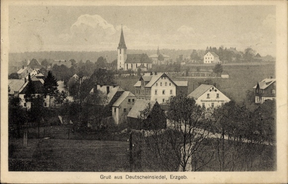 Ak Deutscheinsiedel Deutschneudorf in het Ertsgebergte, algemeen uitzicht