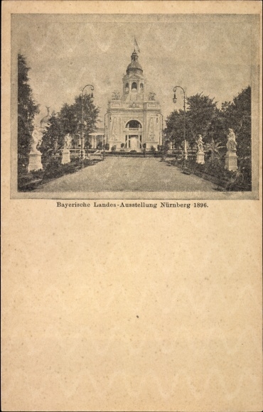 Postal stationery PC Nuremberg in Middle Franconia Bavaria, Bavarian state exhibition 1896