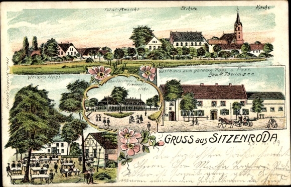 lito Sitzenroda Schildau w Saksonii, Gasthaus zum goldenen Fass, poczta, Biały Dom