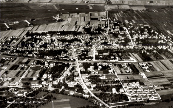 Ak Bernhausen Filderstadt Baden Württemberg, luchtfoto