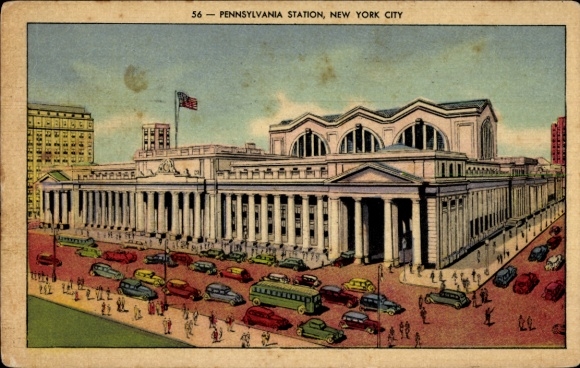 AK New York City USA, Pennsylvania Station, train station