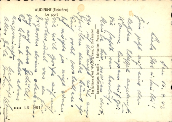 Postcard Audierne Finistère, Le Port