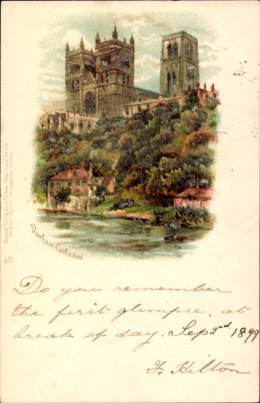 Chromo-Litho Durham North East England, Cathedral