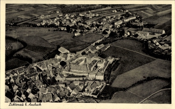 Ak Lichtenau in Midden-Franken, luchtfoto