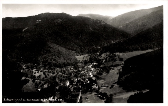 Postcard Schweighof Badenweiler in the Black Forest, aerial photograph