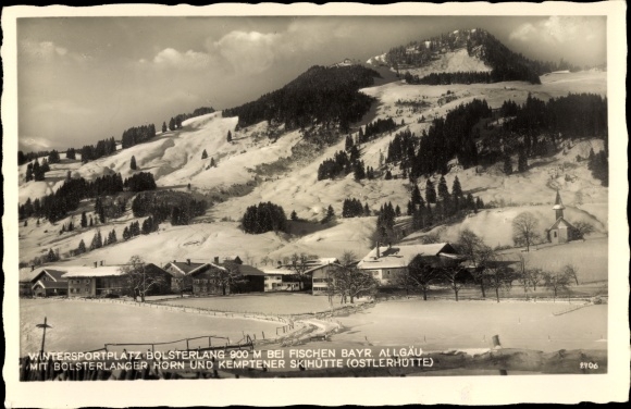 Ak Bolsterlang im Allgäu, skihut Kempten, Bolsterlanger Horn