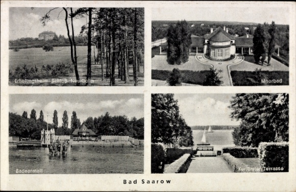 Postcard Bad Saarow in der Mark, mud bath, bathing establishment, convalescent home