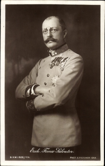 Ak Erzherzog Franz Salvator von Österreich-Toskana, Portrait in Uniform